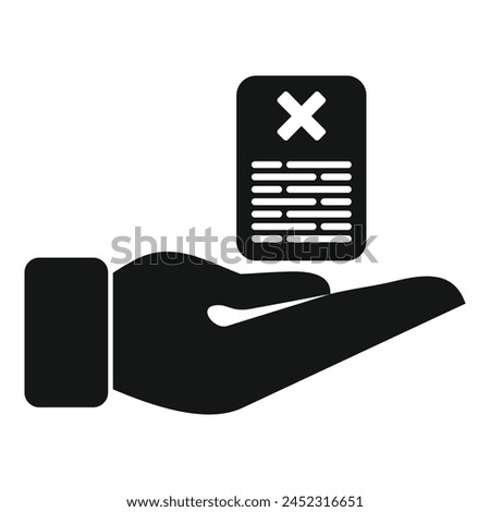 Take care of disclaimer icon simple vector. Legal work. Document term