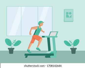take care of your health with running on treadmill while staying at home