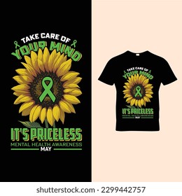 Take Care Of Your Mind It's Priceless | Mental Health Awarness T-Shirt
