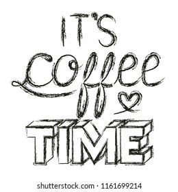 take a coffee message hand made font