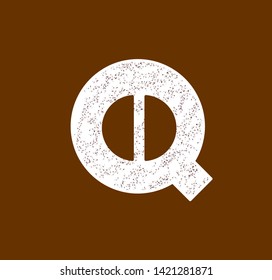 Take coffee with you isolated on brown background, logo and sign.