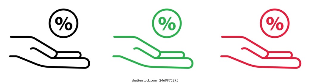 Take credit icon mark in filled style