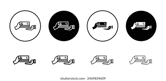Take credit icon vector set collection for web