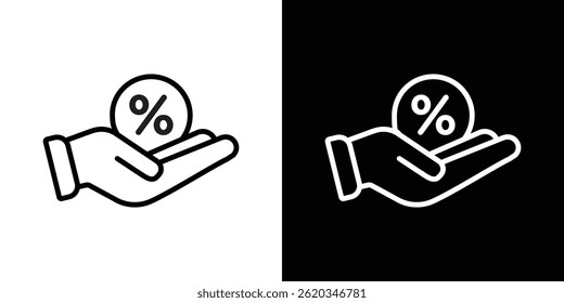 Assuma o vetor de ícone de crédito para aplicativo móvel e Web. Símbolo isolado.