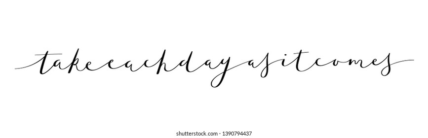 Take Each Day Comes Vector Brush Stock Vector (Royalty Free) 1390794437 ...