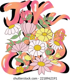 Take it easy slogan with flower .graffiti slogan flower vector illustration. Fashion slogan 