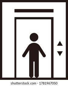 Take the elevator isolated vector illustration