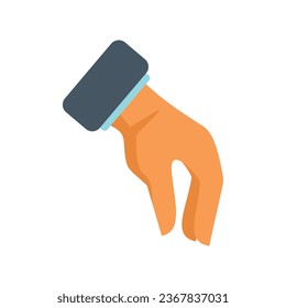 Take gesture icon flat vector. Finger hold. Palm arm isolated