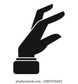 Take gesture icon simple vector. Finger hold. Palm arm