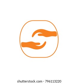 take give hand symbol vector