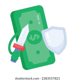 Echa un vistazo a la etiqueta plana para proteger el dinero