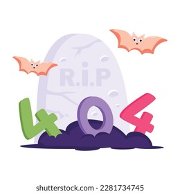 Take a glimpse of scalable flat illustration of 404 issue