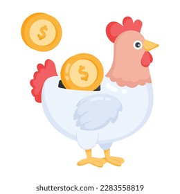 Take a glimpse of trendy sticker of rooster bank