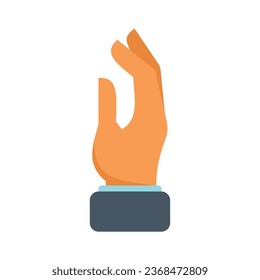 Take hand icon flat vector. Arm pose. Touch signal isolated