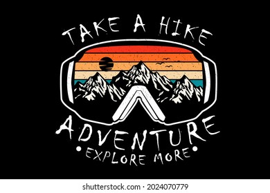 take a hike adventure explore more silhouette design