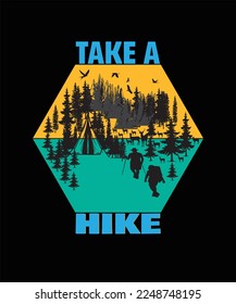 Take a HIke t shirt design. This is a digital file. You can download this file easily.