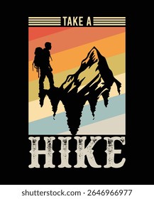 
TAKE A HIKE VECTOR TSHIRT DESIGN