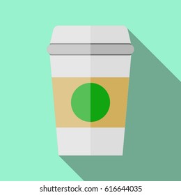 Take home coffee cup vector flat design