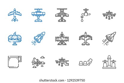 take icons set. Collection of take with faucet, cup, airplane, coffee cup, space shuttle. Editable and scalable take icons.
