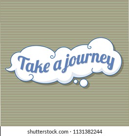 Take a journey sticker icon. Cartoon of take a journey sticker vector icon for web design isolated on white background