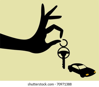 Take the keys for car