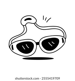 Take a look at amazing icon of swimming glasses, ready to use vector