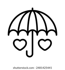 Take a look at amazing icon of wedding umbrella in editable design style
