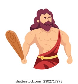 Take a look at ancient flat illustration of heracles god