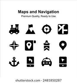 Eche un vistazo a los mapas y los iconos de navegación bellamente diseñados