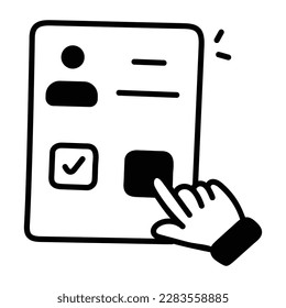 Echa un vistazo al ícono de doodle de la evaluación de perfiles