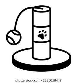 Take a look at editable sketchy icon of scratching toy