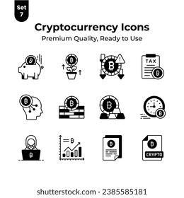 Take a look on this beautiful and amazing cryptocurrency vectors set, ready for premium download