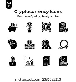Take a look on this beautiful and amazing cryptocurrency vectors set, ready for premium download