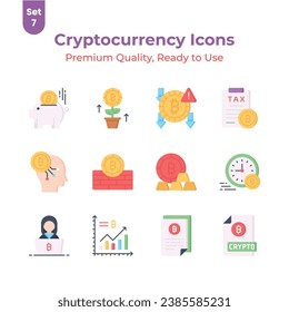 Take a look on this beautiful and amazing cryptocurrency vectors set, ready for premium download