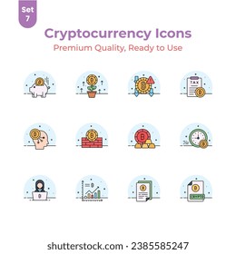 Take a look on this beautiful and amazing cryptocurrency vectors set, ready for premium download
