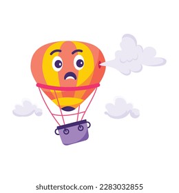 Take a look at stylish flat illustration of hot balloon