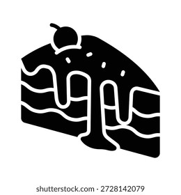 Dê uma olhada neste incrível ícone doodle fatia bolo
