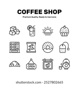 Werfen Sie einen Blick auf diese erstaunliche Coffee Shop Icons Set