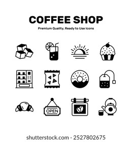 Werfen Sie einen Blick auf diese erstaunliche Coffee Shop Icons Set