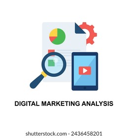 Werfen Sie einen Blick auf diesen erstaunlichen digitalen Marketing-Analyse-Konzept Vektor