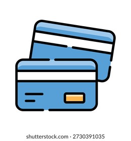 Take a look at this amazing flat outline icon of payment cards