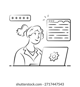 Echa un vistazo a esta increíble ilustración dibujada a mano de desarrollador web