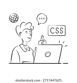 Echa un vistazo a esta increíble ilustración dibujada a mano de desarrollador web