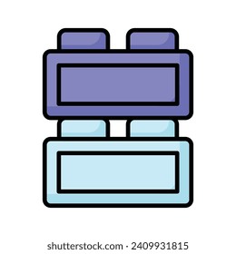 Take a look at this amazing icon of kids blocks, kids plaything vector