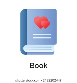 Take a look at this amazing icon of book in modern design style