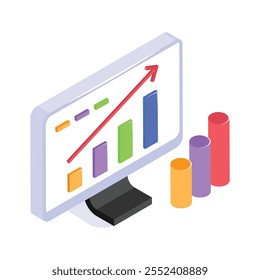 Echa un vistazo a este increíble icono de análisis de datos en estilo moderno