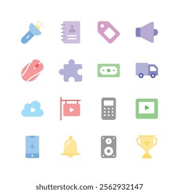 Take a look at this amazing icon of web icons in trendy style