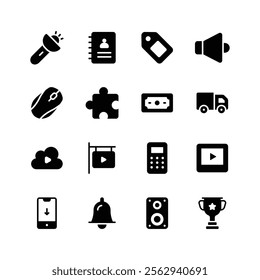 Take a look at this amazing icon of web icons in trendy style