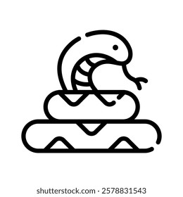 Take a look at this amazing icon of snake in modern style