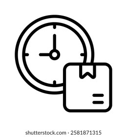 Take a look at this amazing icon of delivery time in modern style